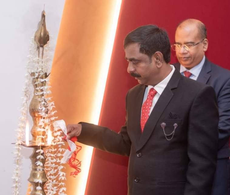 Lighting of the lamp at the inaugural ceremony