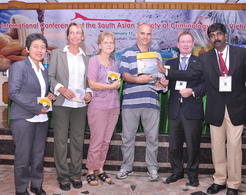 Release of the proceedings by Professor Marc Groenhuijsen, President, World Society of Victimology; the first copy received by Professor Vesna Nikolić-Ristanović, President, European Society of Criminology